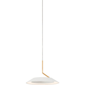 Royyo LED 6.5 inch Matte White With Gold Pendant Ceiling Light